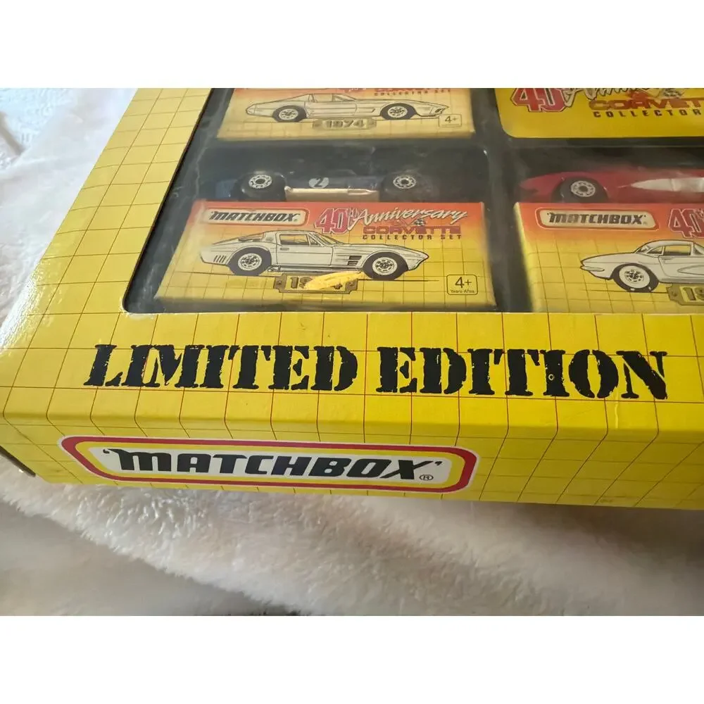 Matchbox 40th Anniversary Corvette Collector Set 5 Diecast Cars Limited Edition